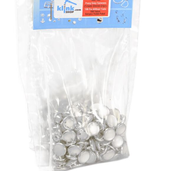 10,5 mm Beyaz Sedefli Çıtçıt Malzeme Paketi - 3