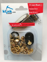 11 mm Rivet- TROK - GOLD ( ÜÇ ADET AL, DAHA AZ ÖDE) - 