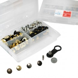15 mm Ebatında 4 Farklı Metalik Renkli KALIN KUMAŞ Çıtçıtı - 3