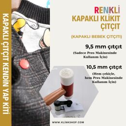 9,5 mm Bebek Çıtçıtı Karışık Renkli Paketler - 