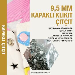 9,5 mm Kapaklı Klikıt Çıtçıt Malzeme Paketi - KlinkShop