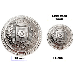 Dümen Model Düğme (Gümüş) - KlinkShop