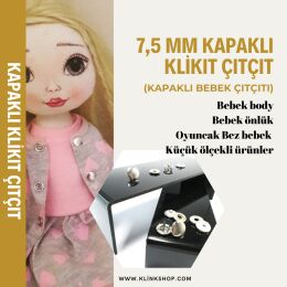 7,5 mm Kapaklı (Klikıt) Çıtçıt Aparatsız Malzeme Paketi - KlinkShop