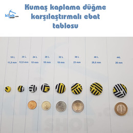 Kumaş Kaplama Düğme / Aparatsız Malzeme Paketi - 3