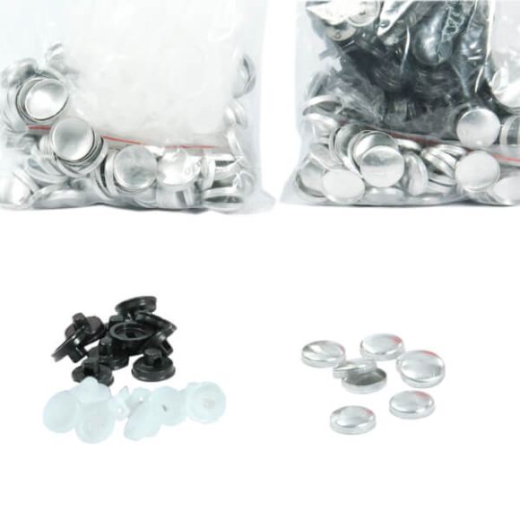 18 Boy 11,5mm Kumaş Kaplamalı Düğme Yapımı Paketleri - 4