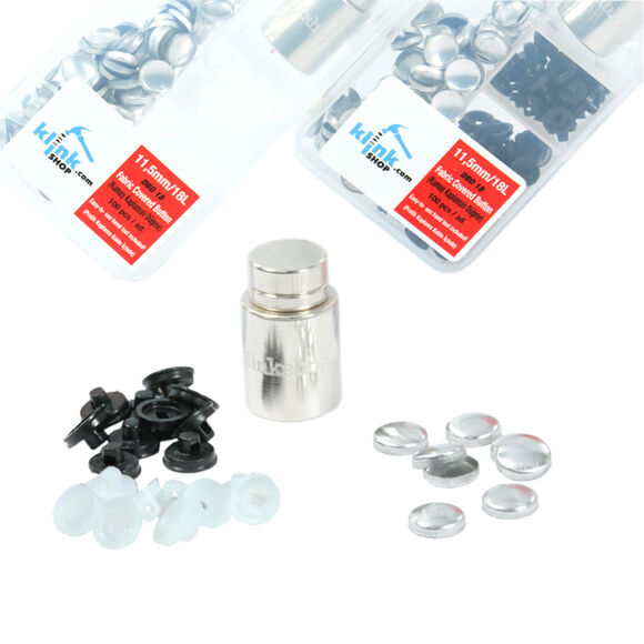 18 Boy 11,5mm Kumaş Kaplamalı Düğme Yapımı Paketleri - 2