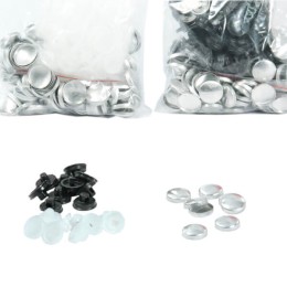 20 Boy 12,5 mm Kumaş Kaplamalı Düğme Yapımı Paketleri - 5