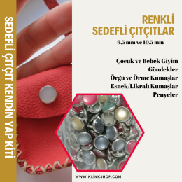 10,5 mm Renkli Sedefli Çıtçıtlar - KlinkShop